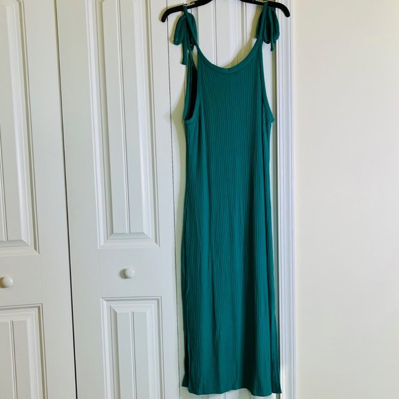 Modcloth Found a Keeper Tie-Shoulder Dress in Green (L) New Without Tags - Picture 6 of 8